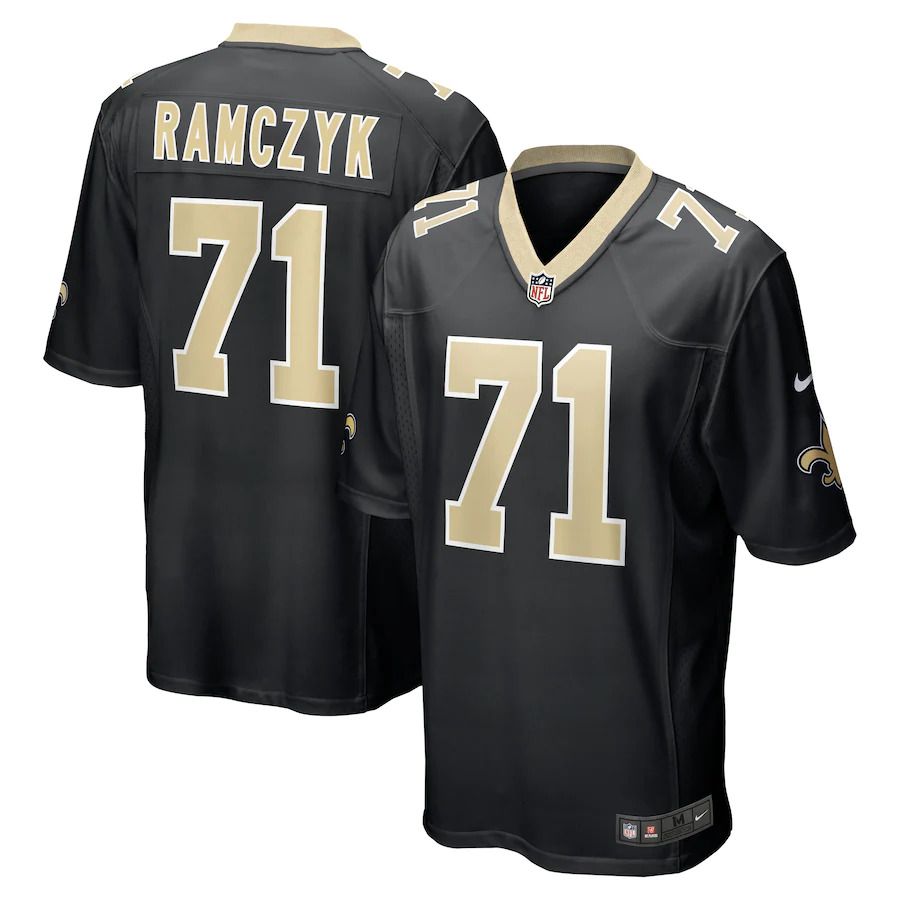 Men New Orleans Saints 71 Ryan Ramczyk Nike Black Game NFL Jersey